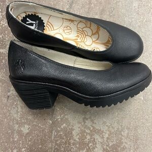 Fly London walo988 leather classic old money Black Women's Shoes